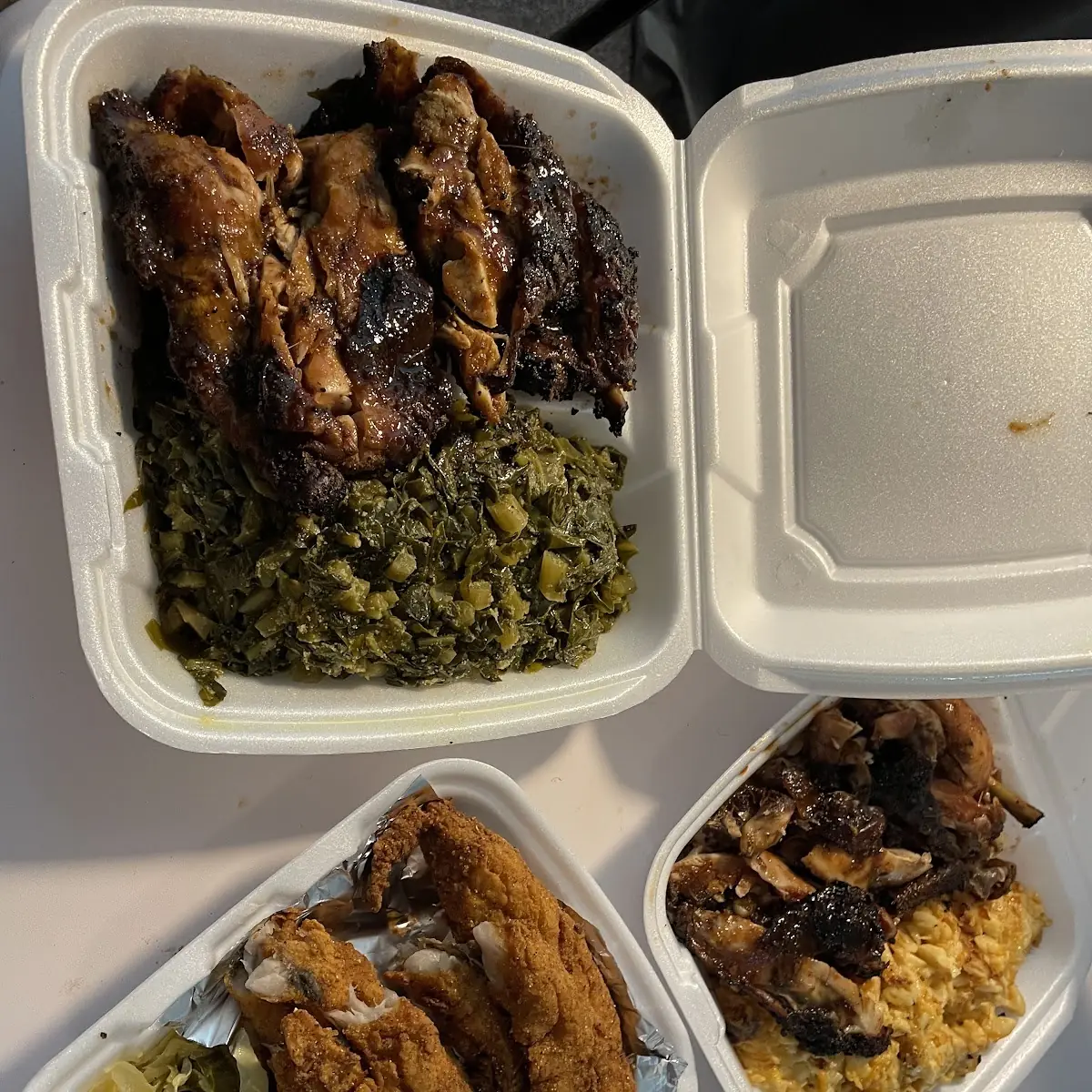 Curry Goat Mac and Cheese and Candy Yams