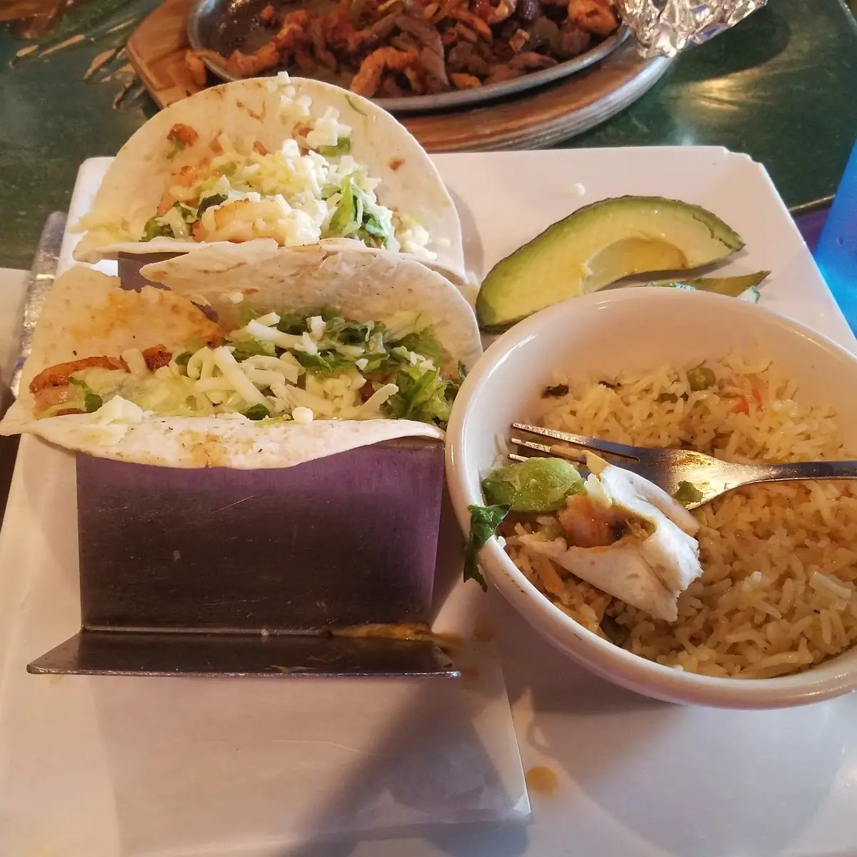2 Fish Tacos & 1 Shrimp Taco