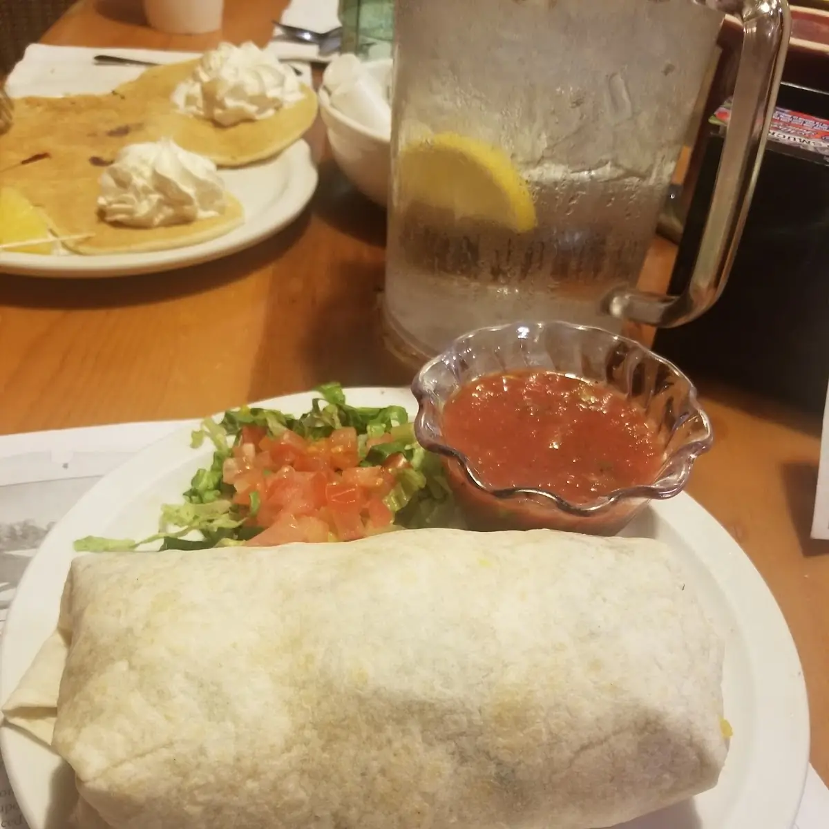 Meat and Vegetable Breakfast Burrito