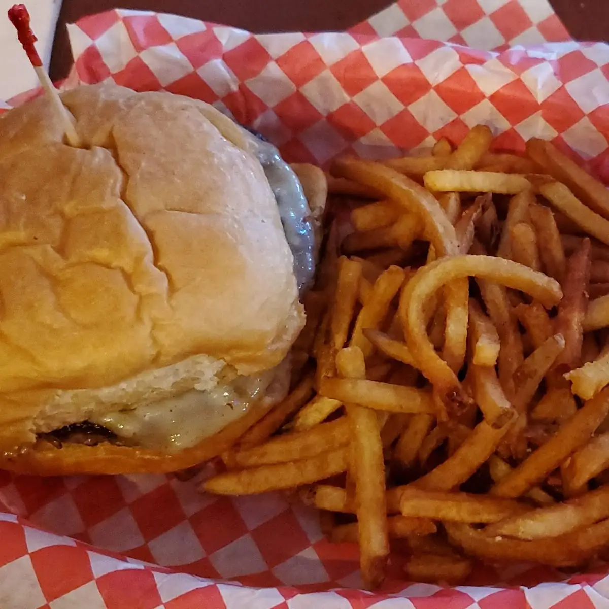Pepper Jack Burger and Fries
