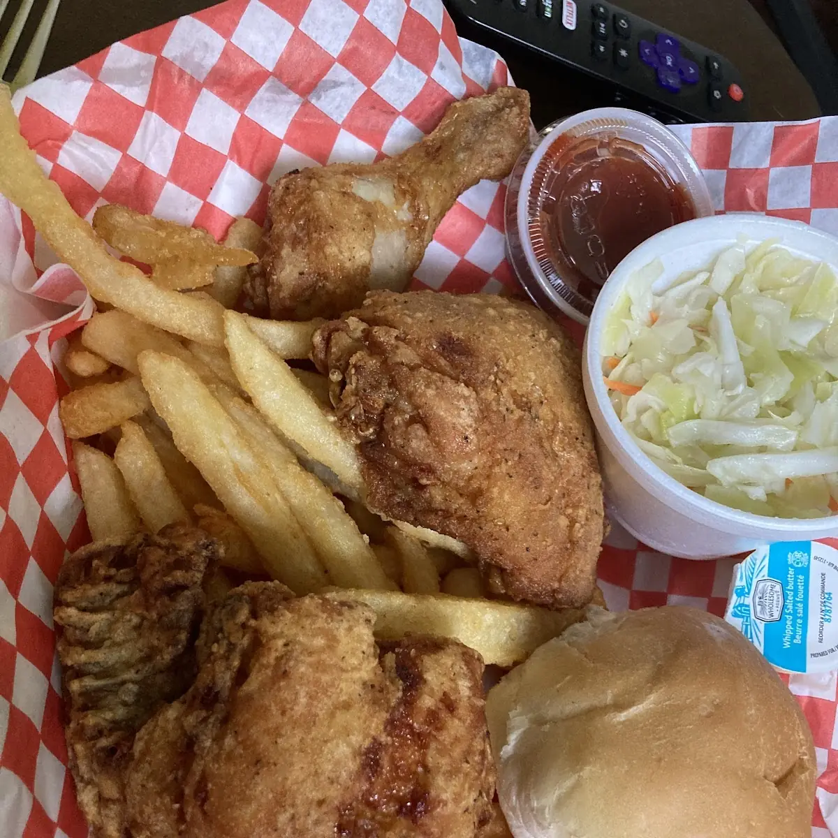 Broasted Chicken Coleslaw French Fries