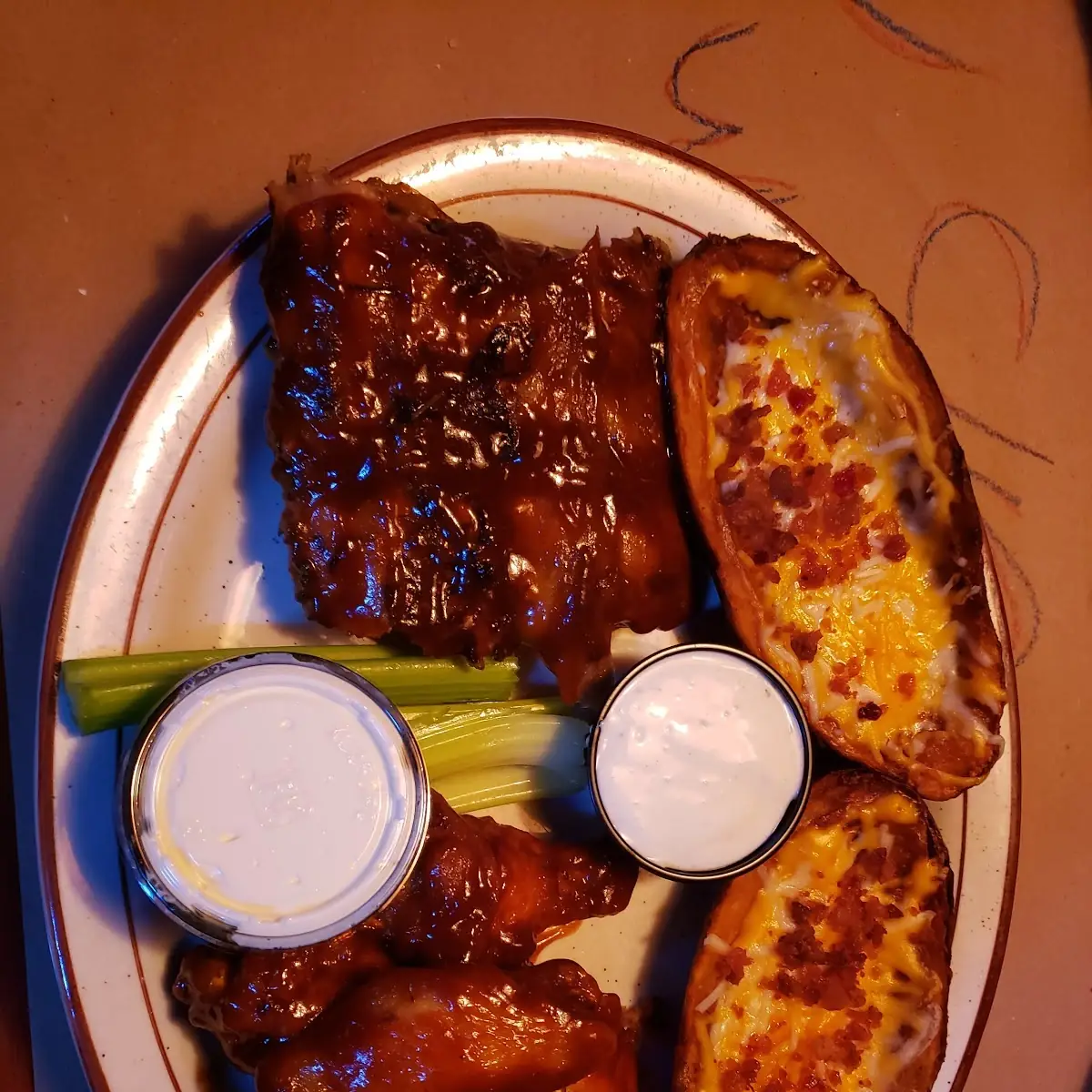 Chuck Wagon Sampler with Cheese Fries