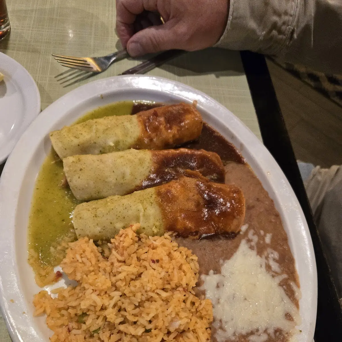 Combo Plate with Taco Enchilada