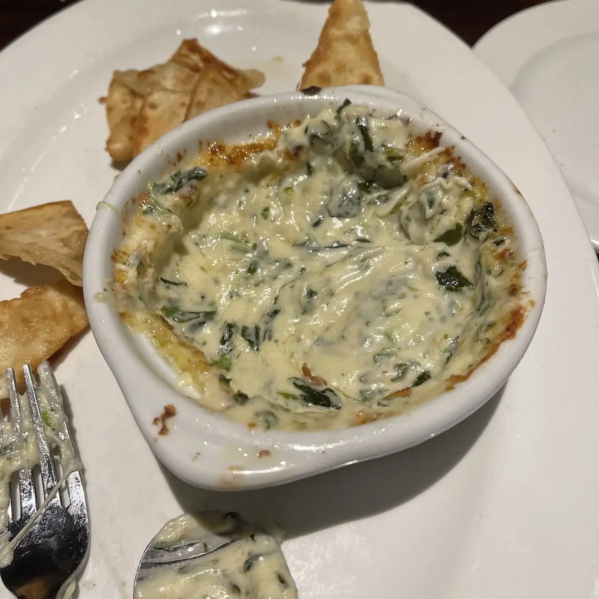 Parmesan Crusted Spinach Dip