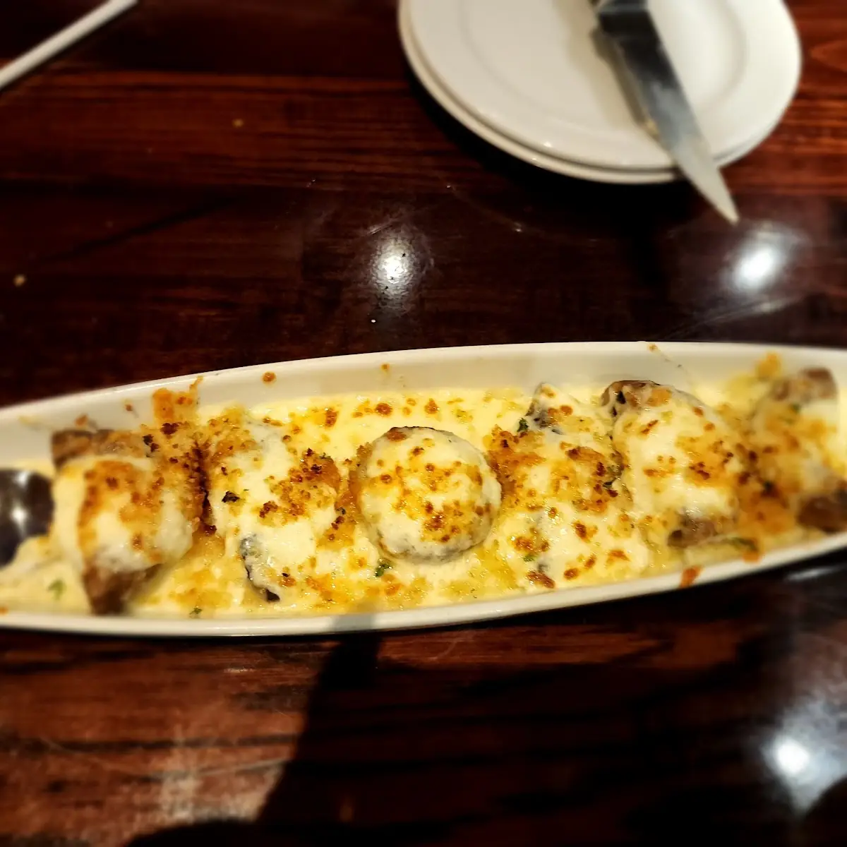 White Cheddar Stuffed Mushrooms