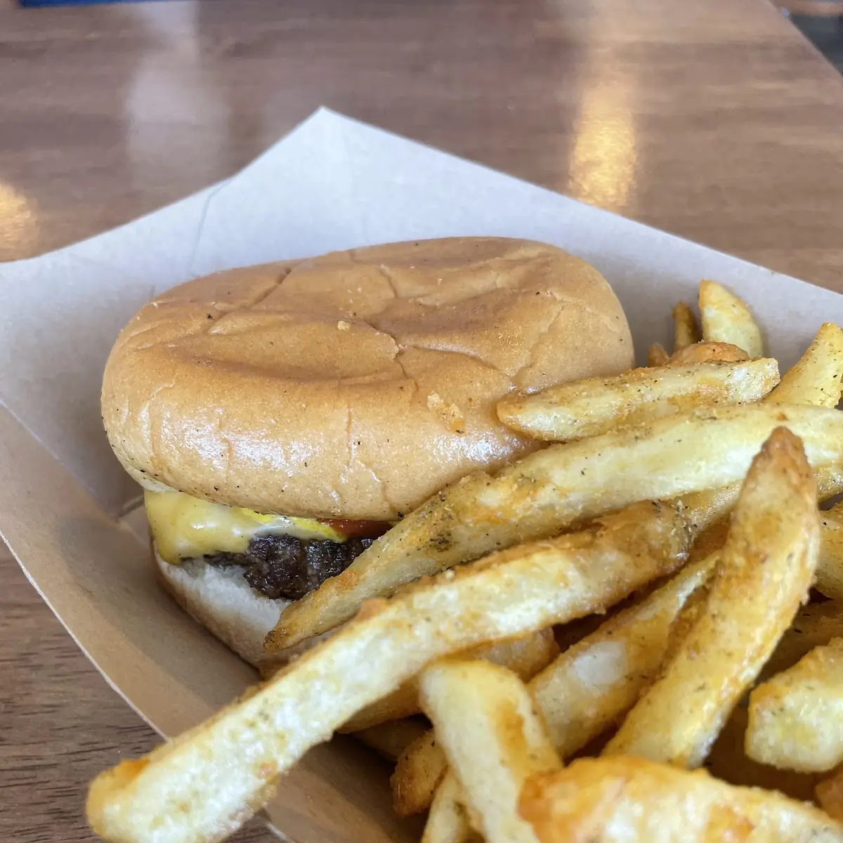 Cheese Burger and Fries
