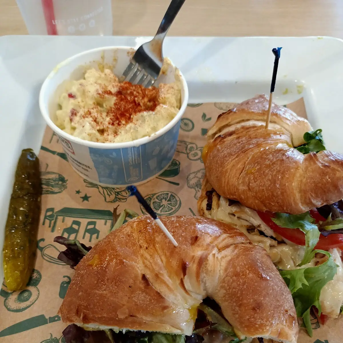 Chicken Sandwich on a Croissant