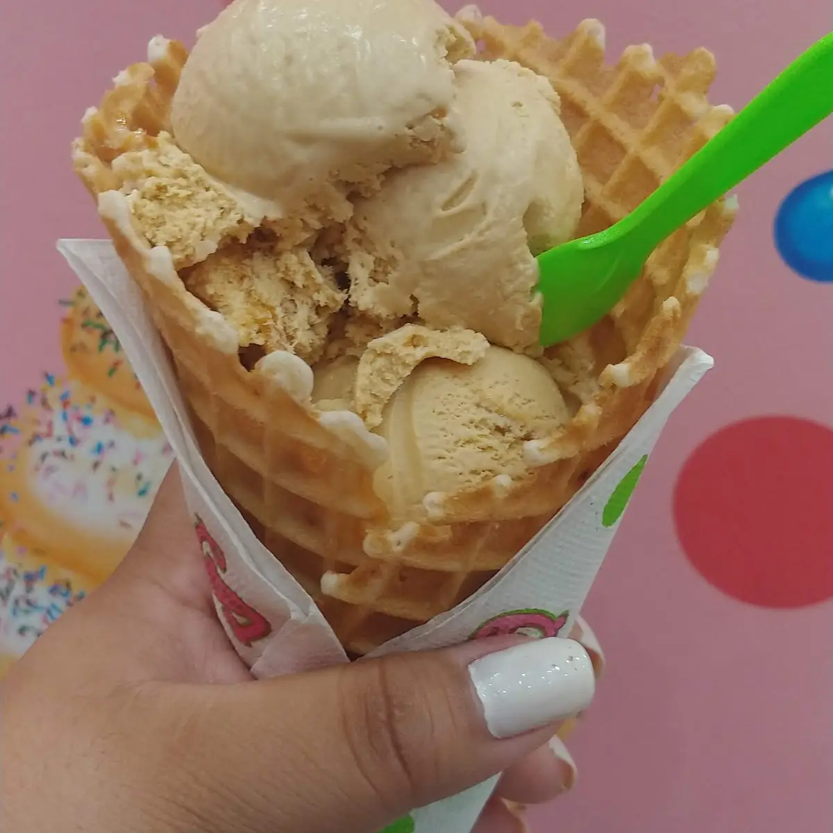 Dulce De Leche Ice Cream Cone