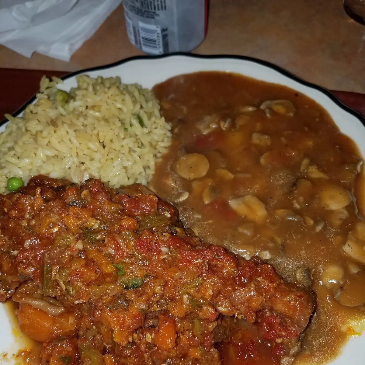 Braised Lamb Shank with Rice Pilaf or Small Spaghetti