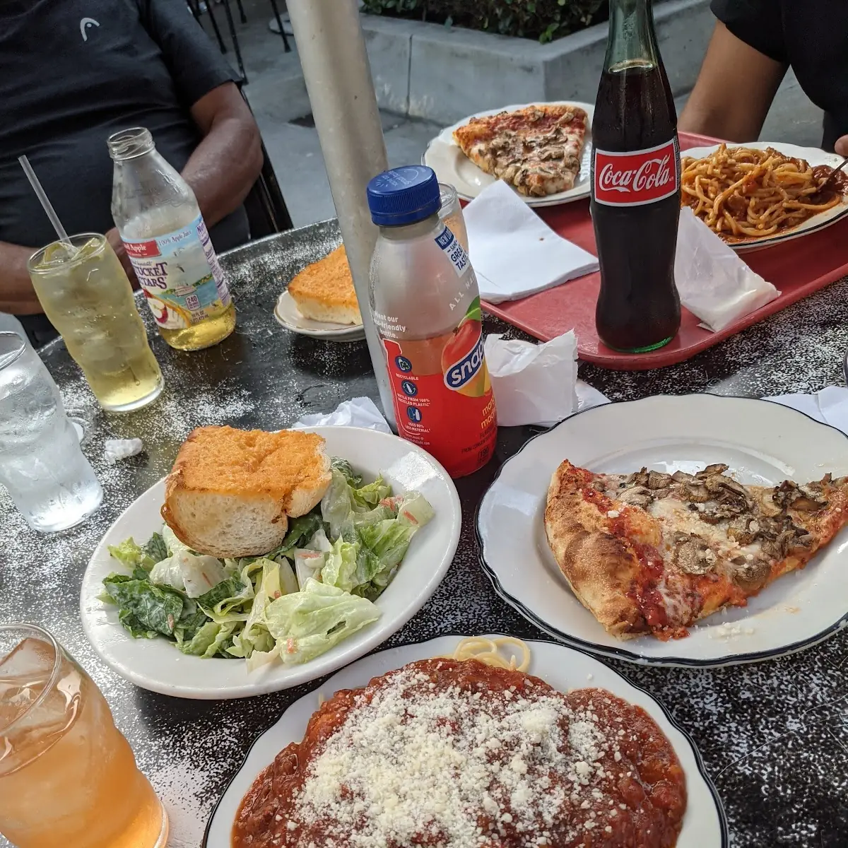 Spaghetti w Meat Sauce Mushroom Pizza Salad