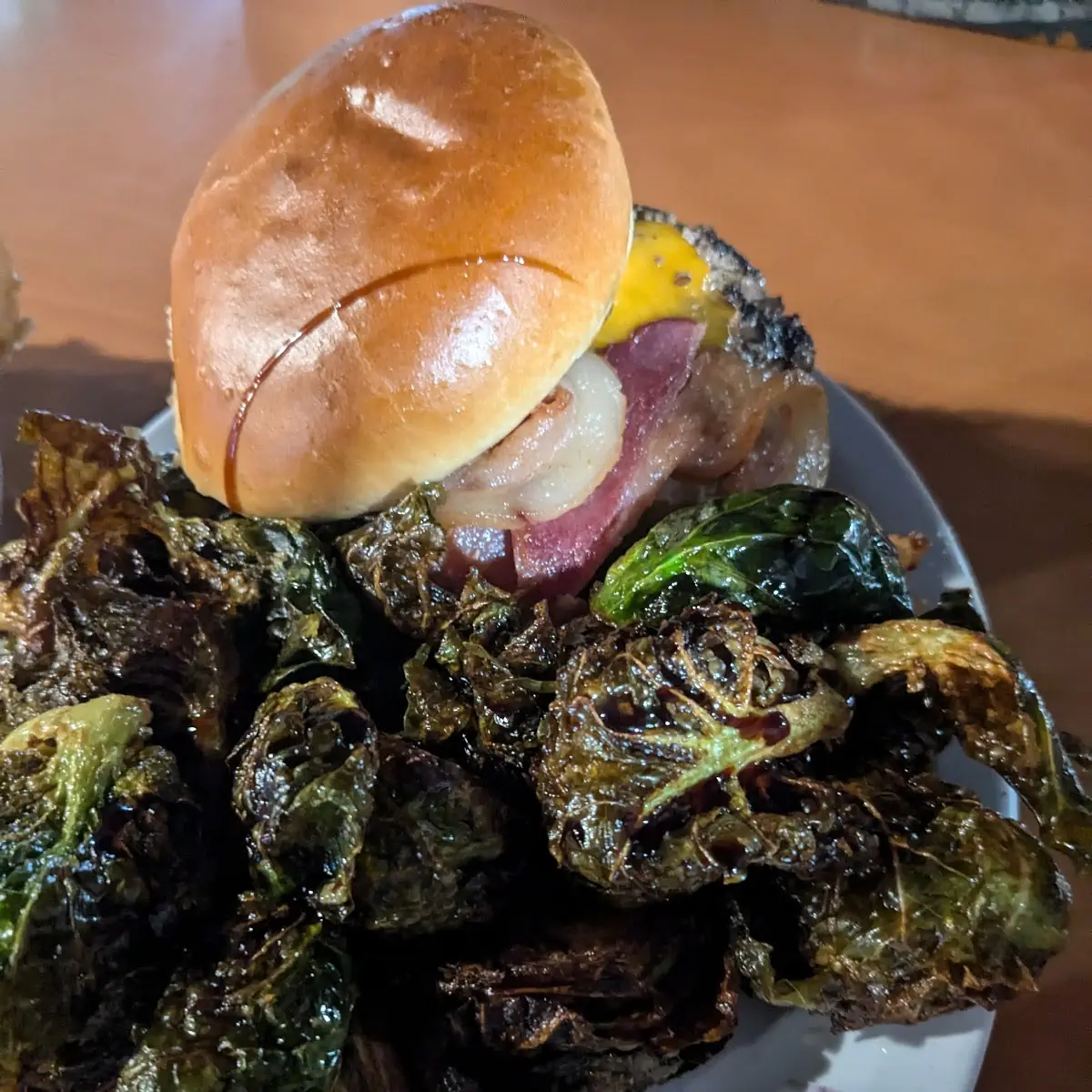 Bacon Cheeseburger and Brussel Sprouts