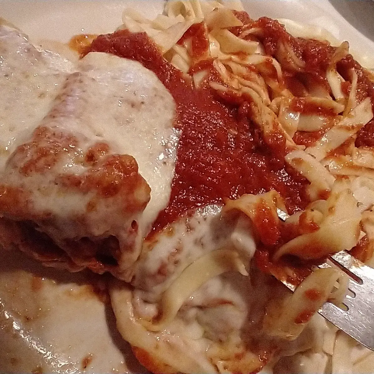 Chicken Parmesan Pasta with Marinara Sauce