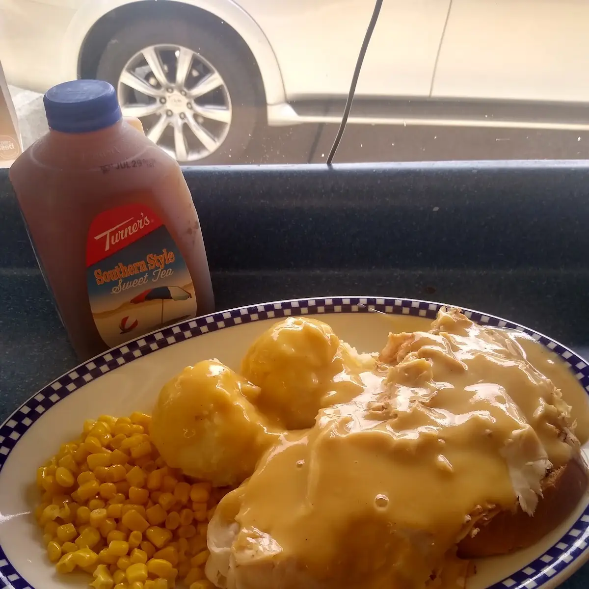 Hot Turkey with Mashed Potatoes and Corn