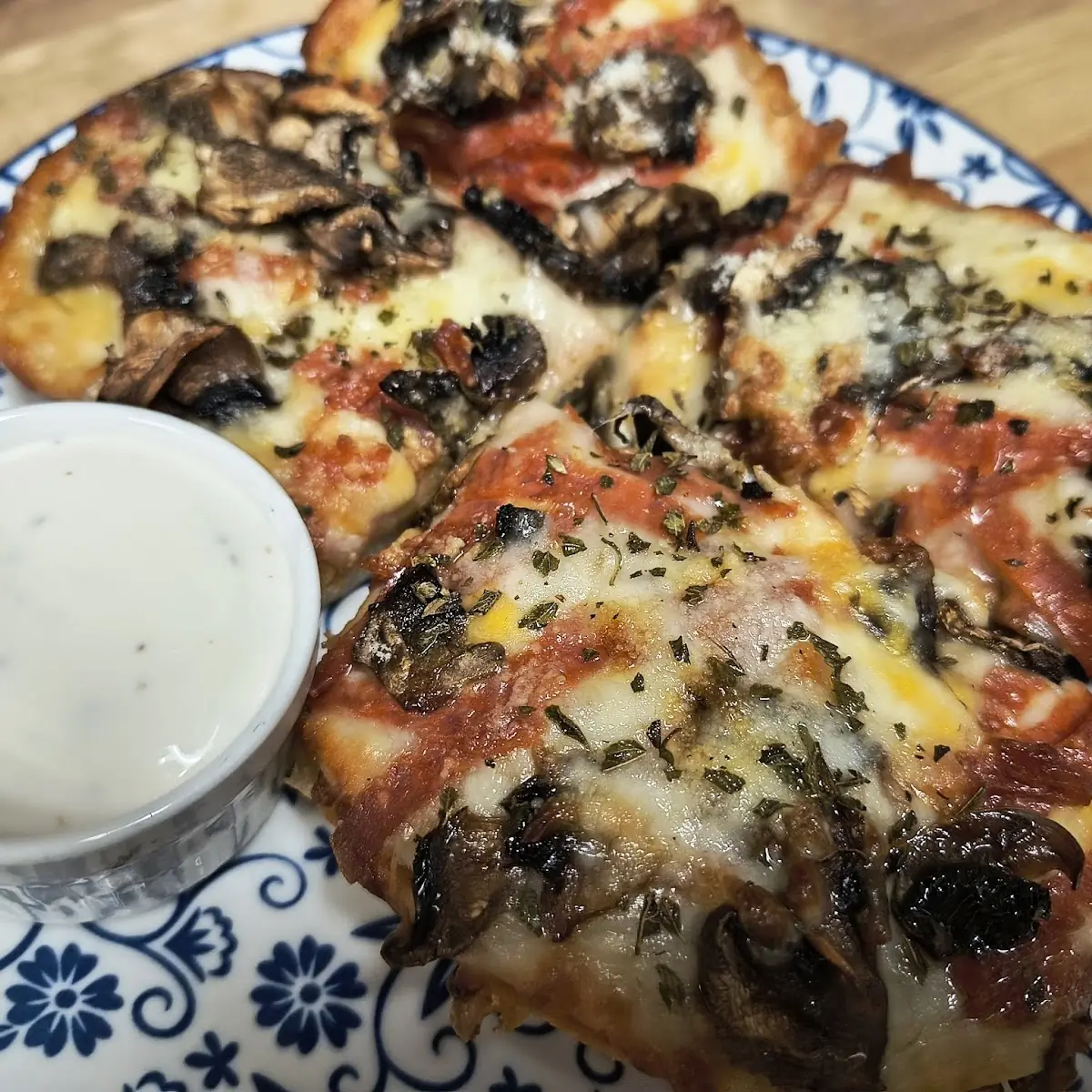 Pesto Mushroom Pizza