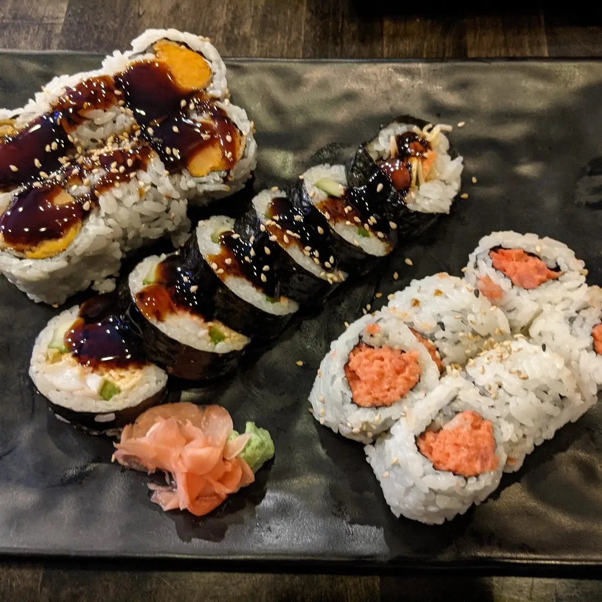 Sweet Potato Roll & Spicy Tuna Roll