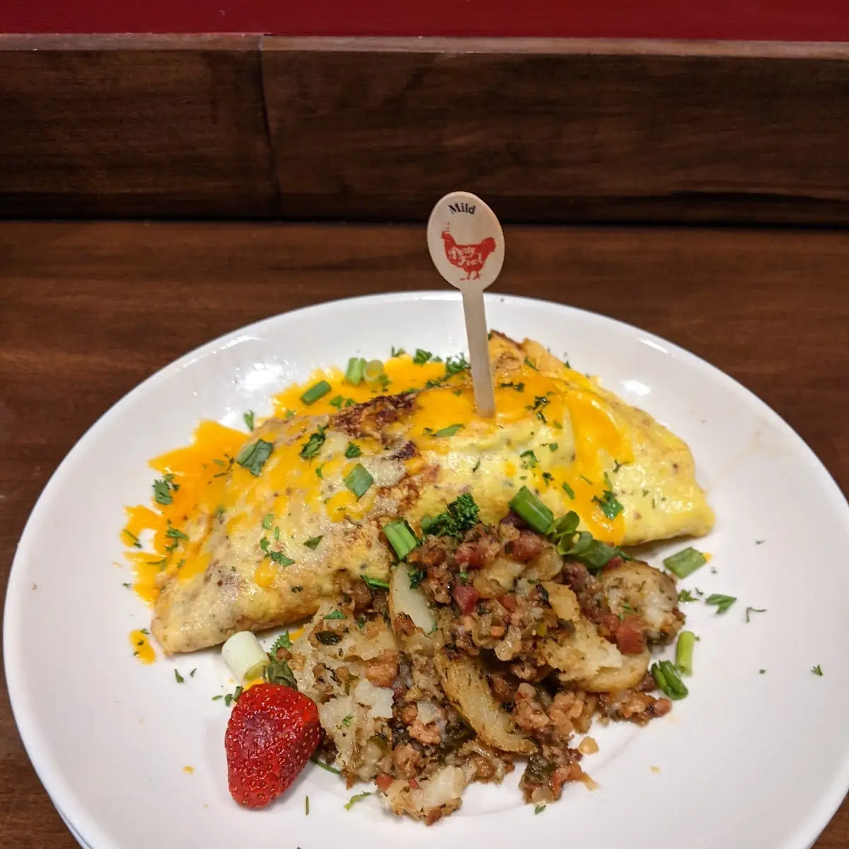 Hot Chicken Pimento Cheese Omelette