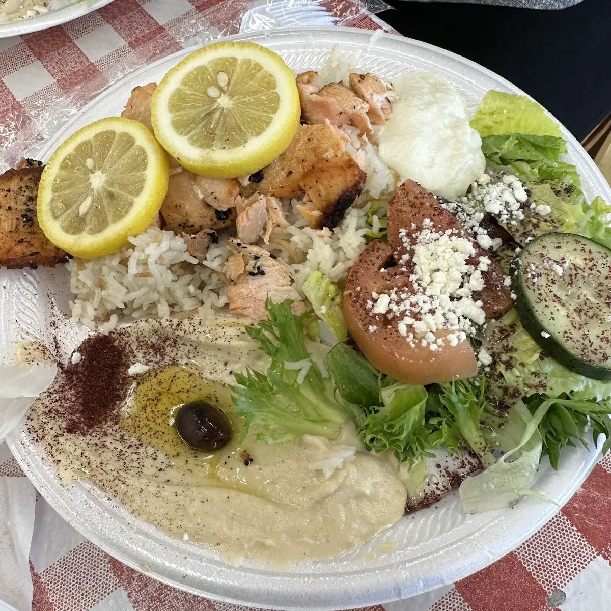 Hummus Greek Salad
