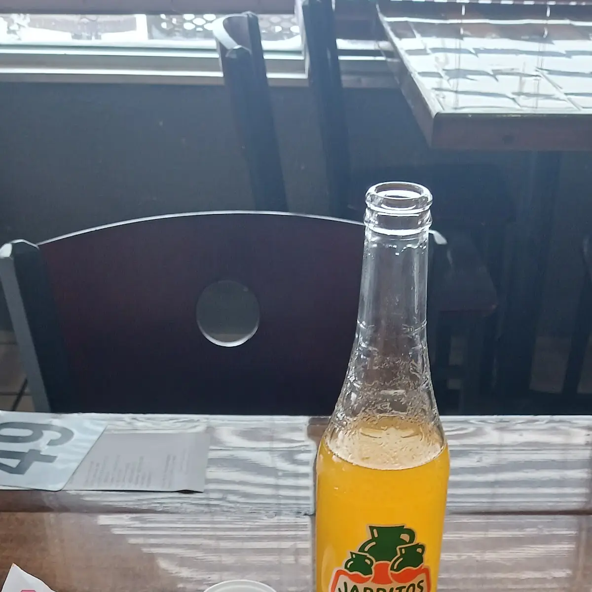 Hungry Mexican Burrito with Mango Jarritos Drink