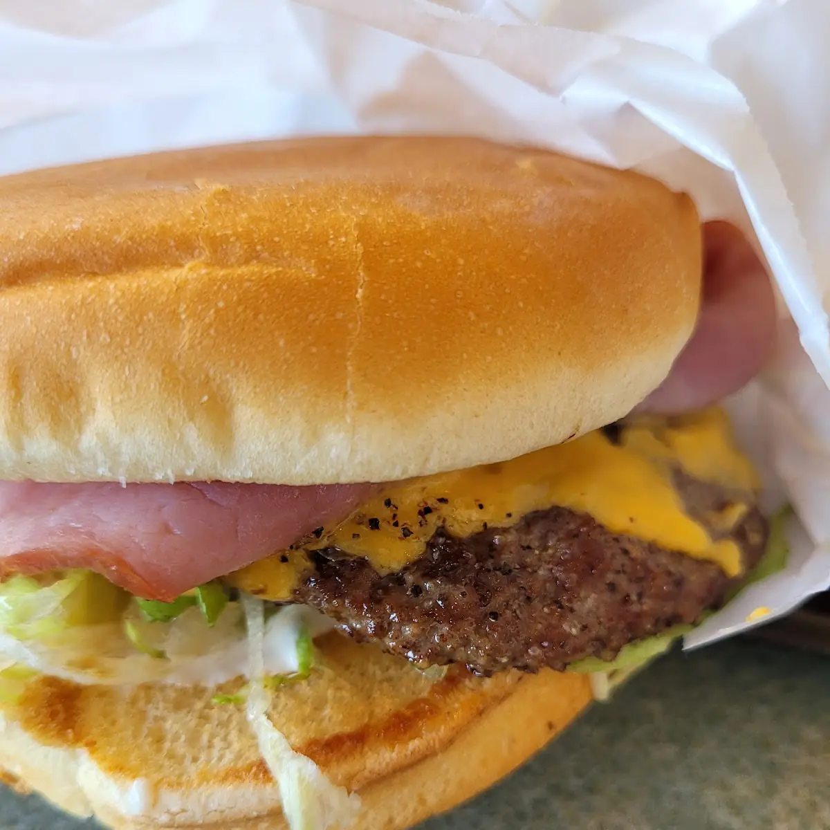 Ham Double Cheeseburger