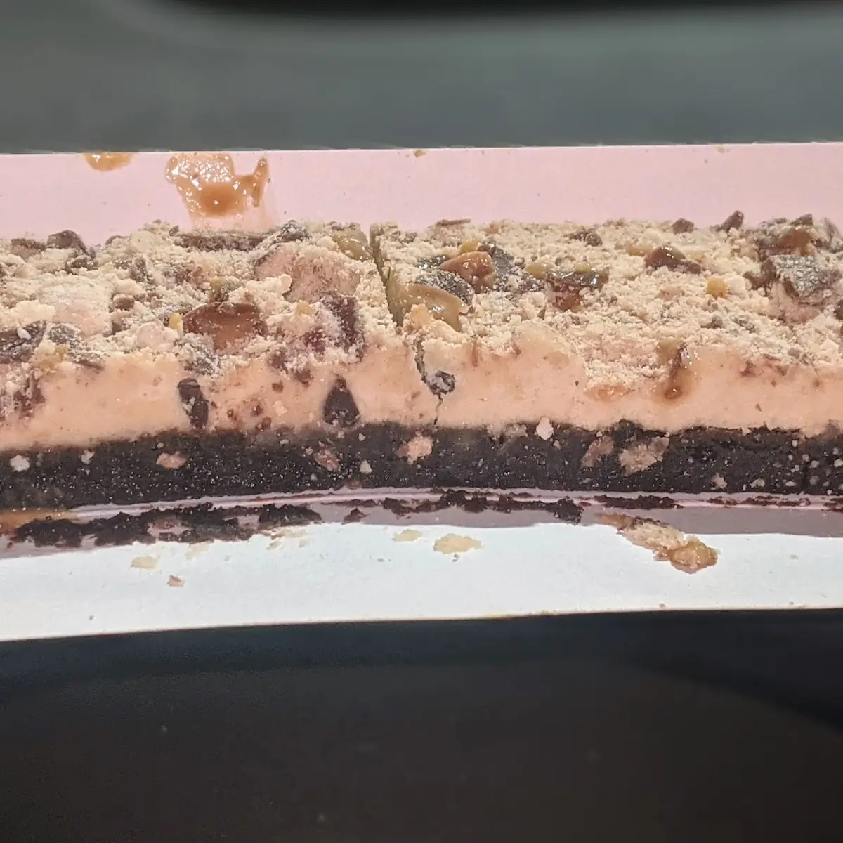 Cookie Dough Brownie Made with Twix Cookie Bar PI