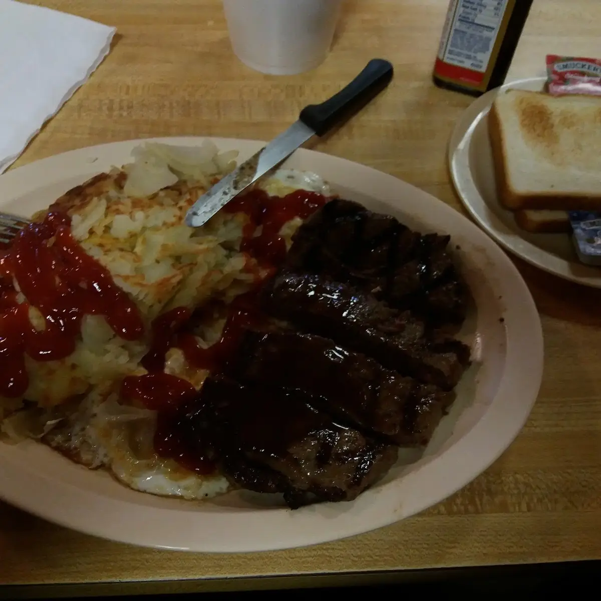 Sirloin Steak and Eggs