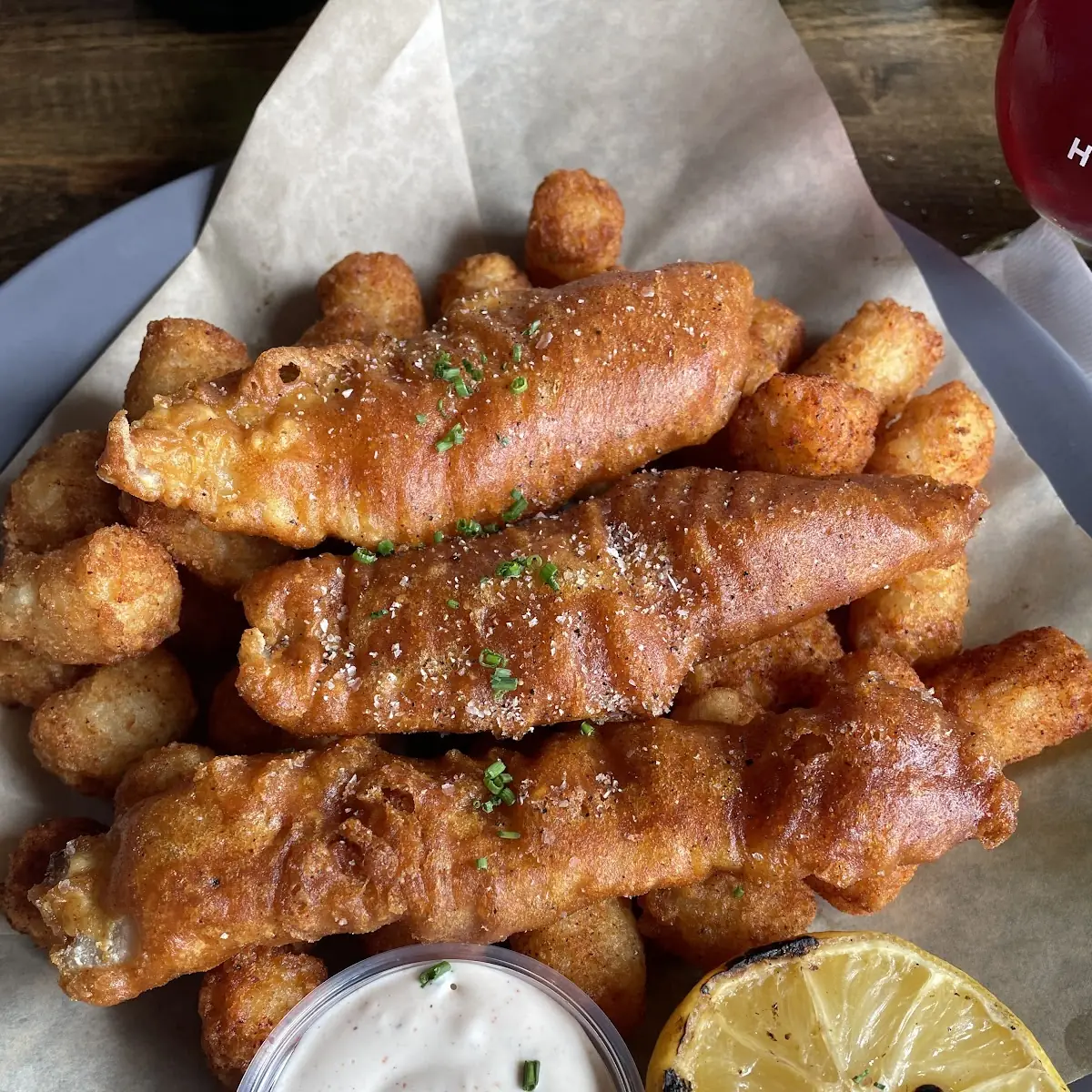 Beer Battered Fish and Tots