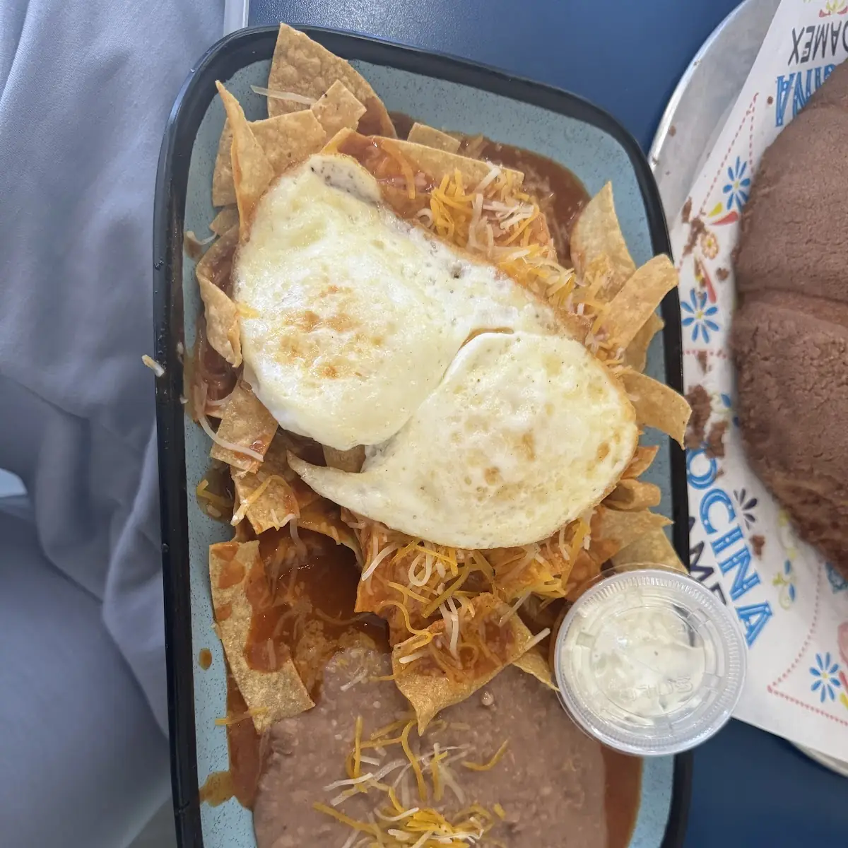 Chilaquiles Plate Two Egg Breakfast