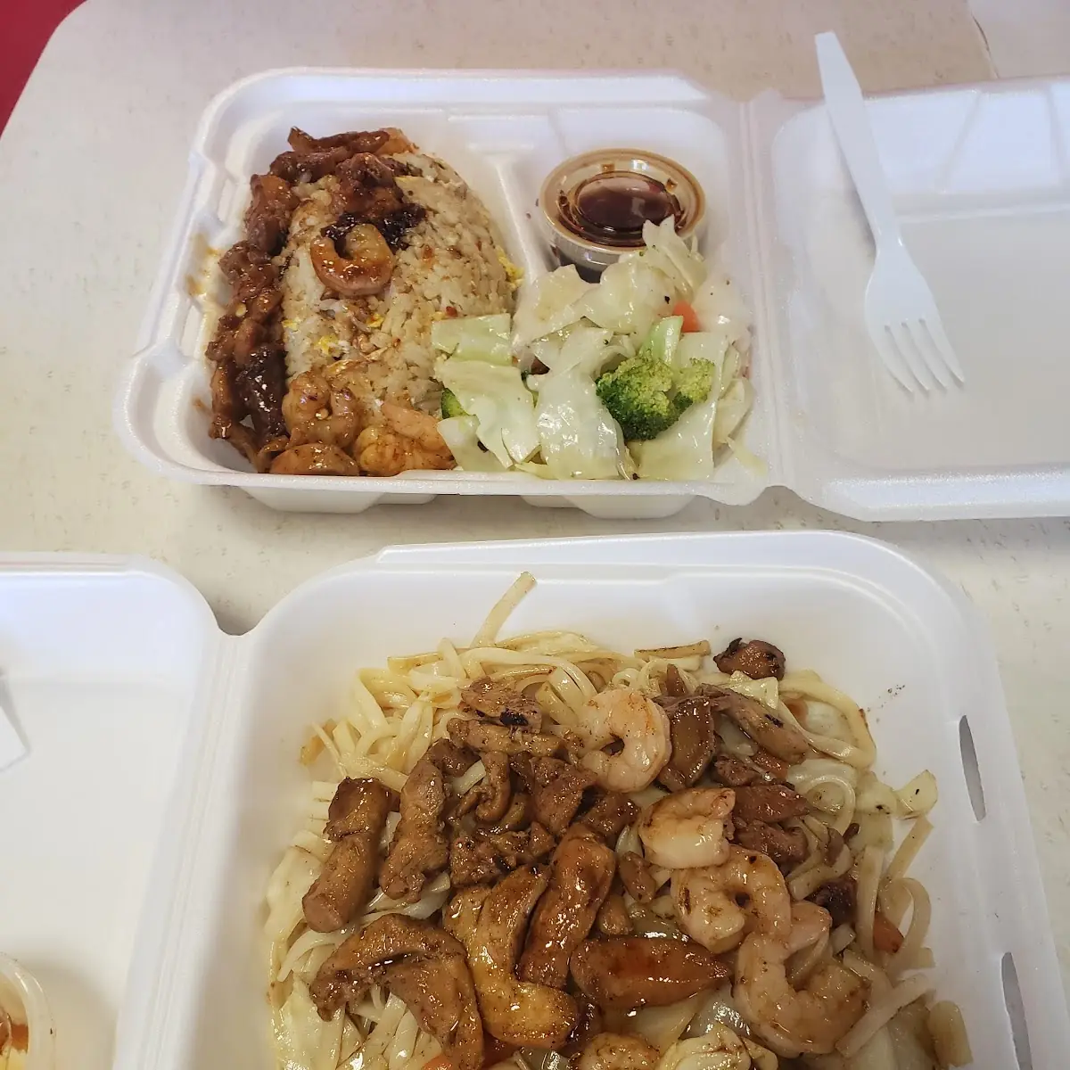 Shrimp and Chicken Combo with Noodles