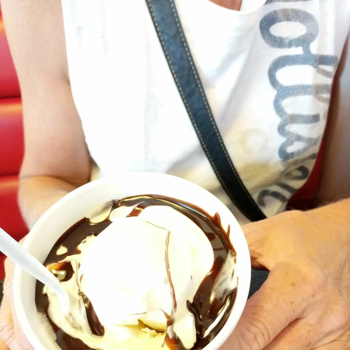 Vanilla Custard with Hot Fudge