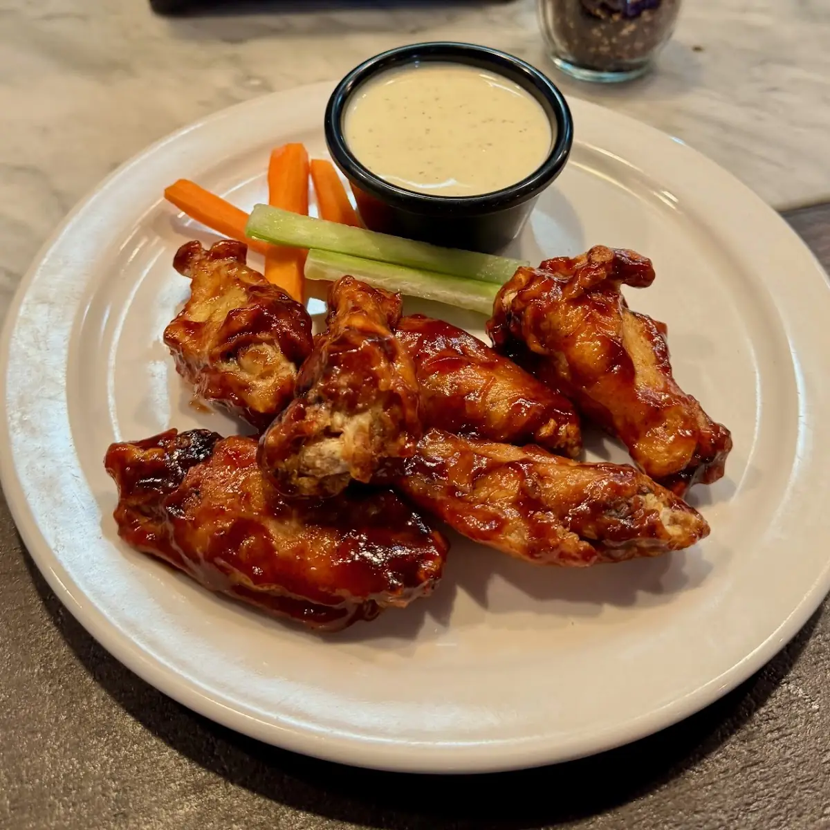 Barbecue Wings with Ranch Dip