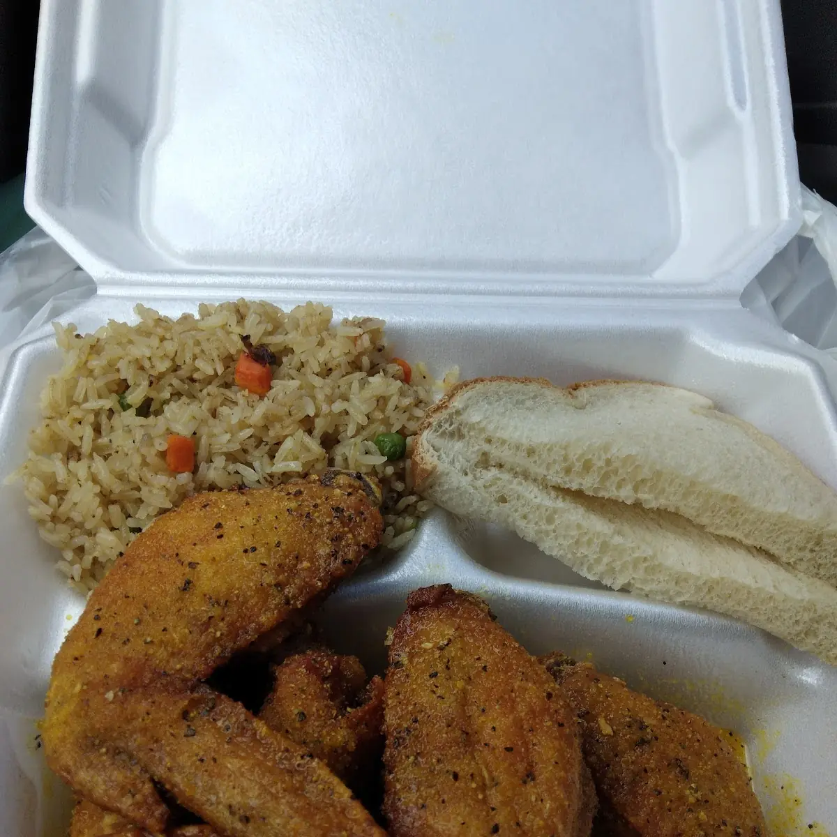 Lemon Pepper Wings with Fried Rice