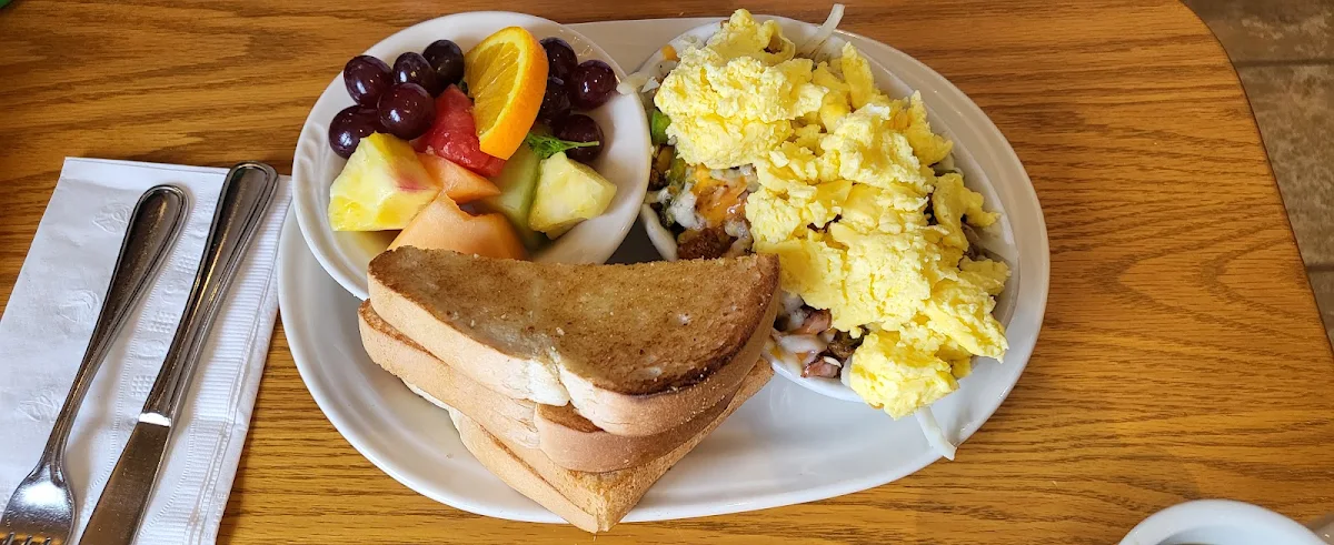 Eggs Home Fries and Toast