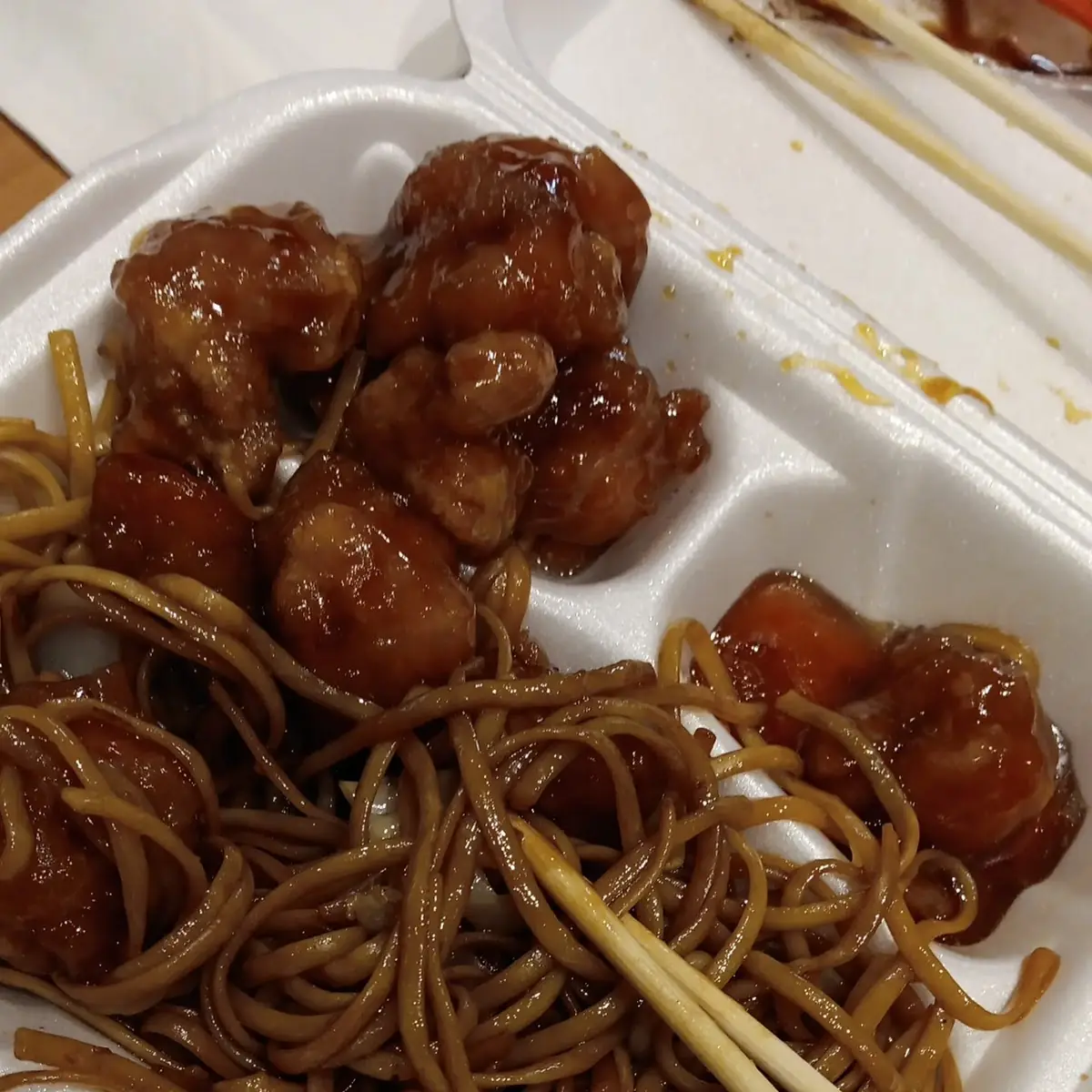 Orange Chicken and Noodles