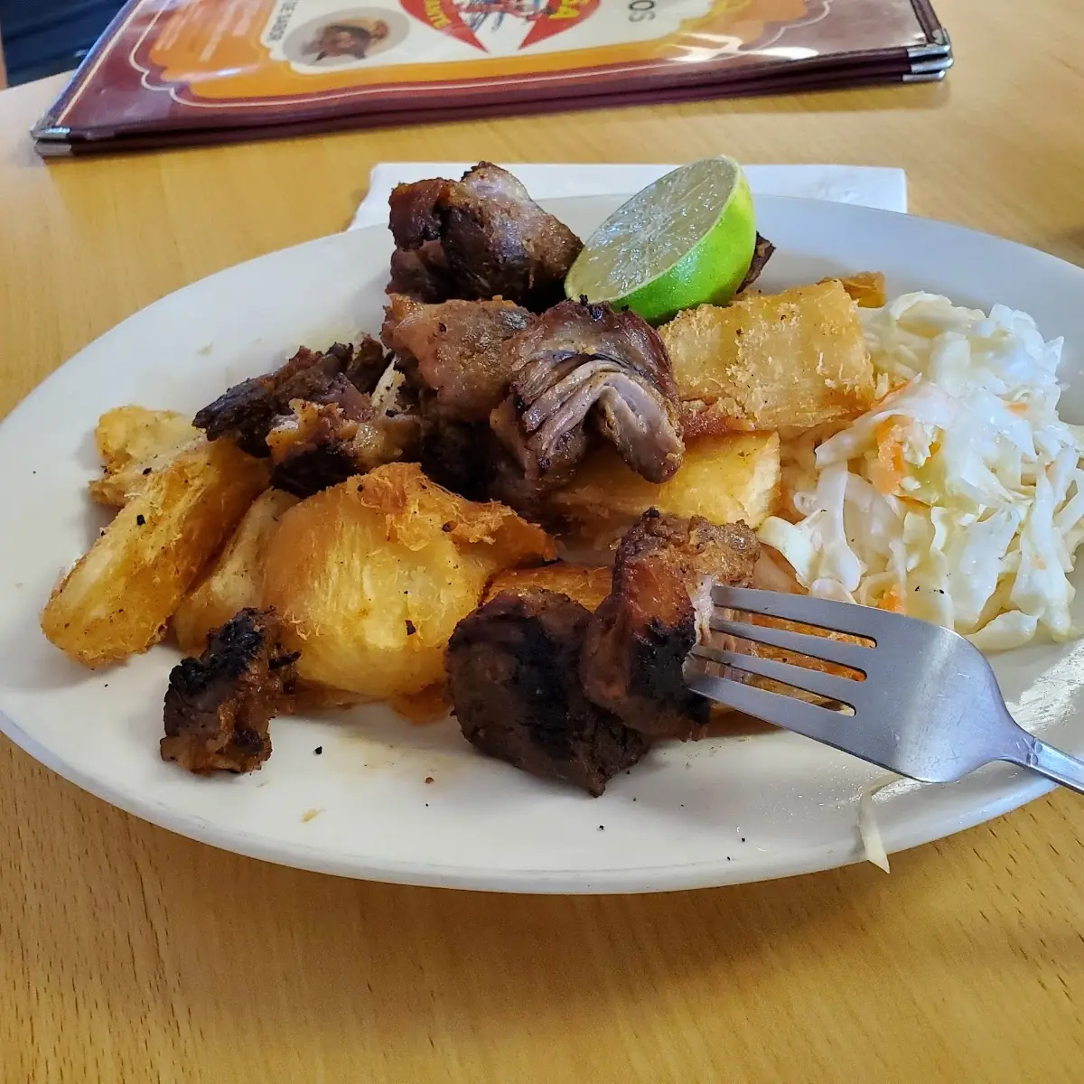 Yuca Con Chicharrón Cassava with Fried Pork Rinds