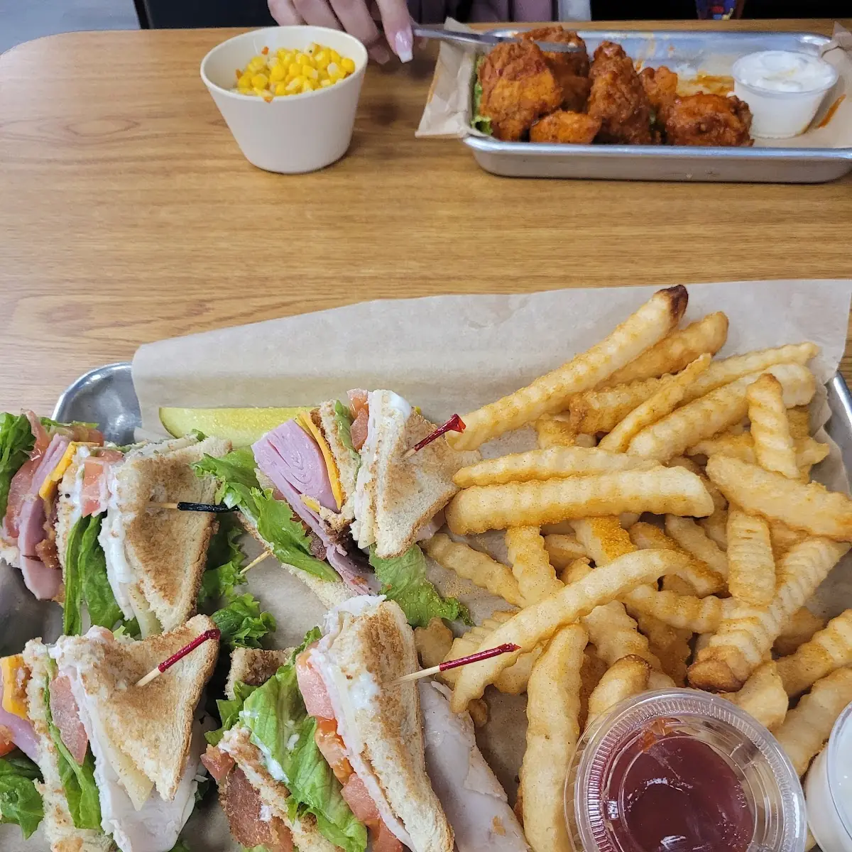 Club Sandwich with Fat Fries