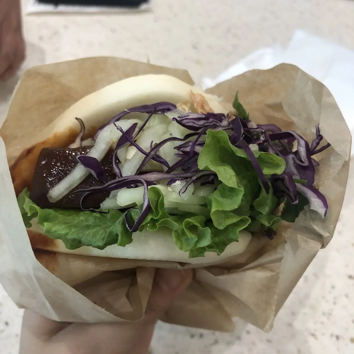Spicy Caramel Pork Belly Bao