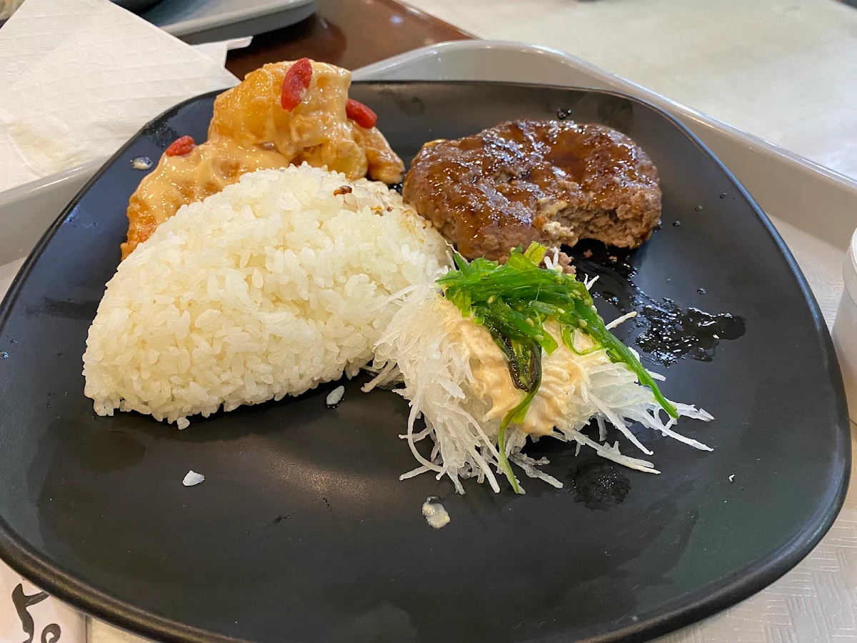 Shrimp & Hamburger Steak