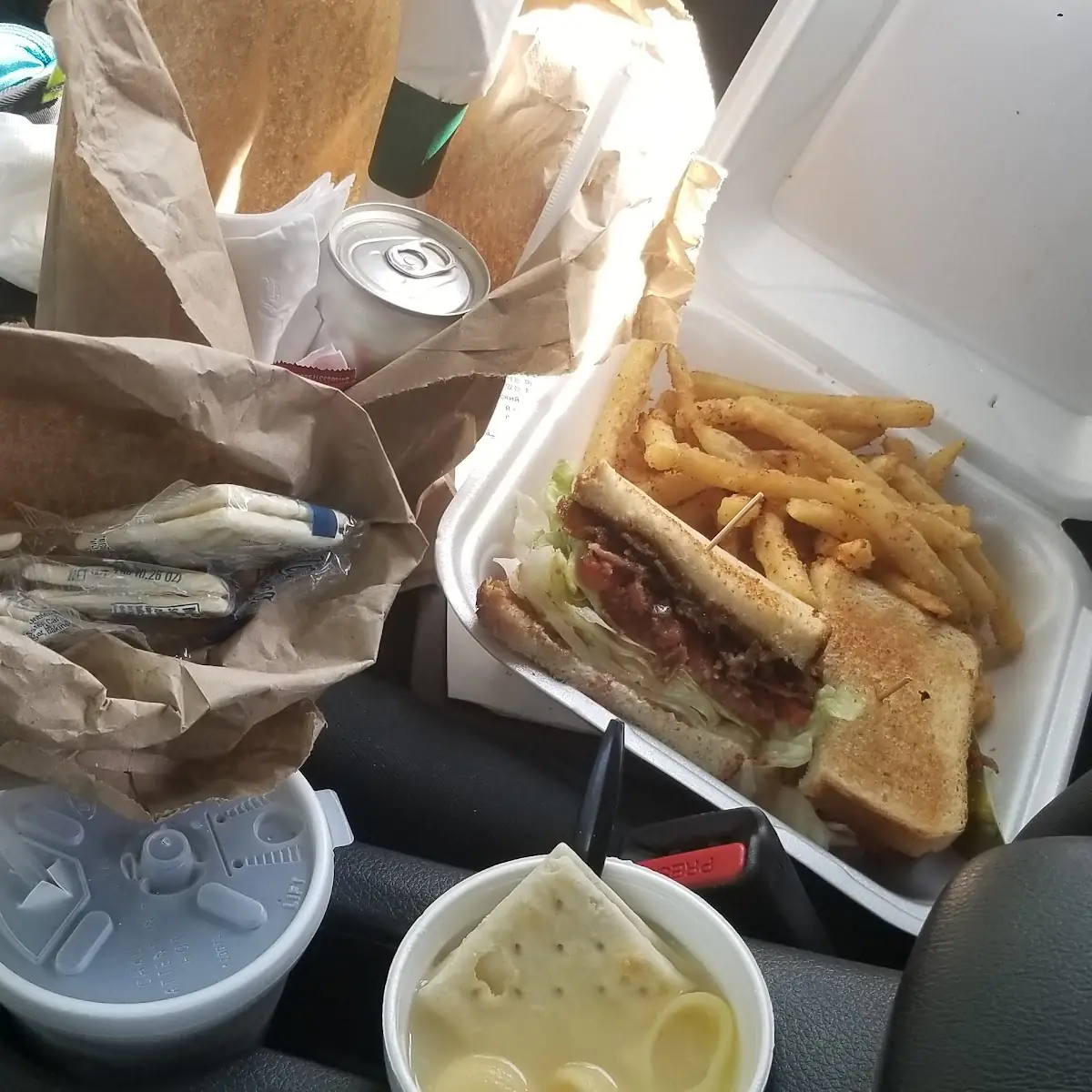 blt Sandwich with Chicken Noodle Soup