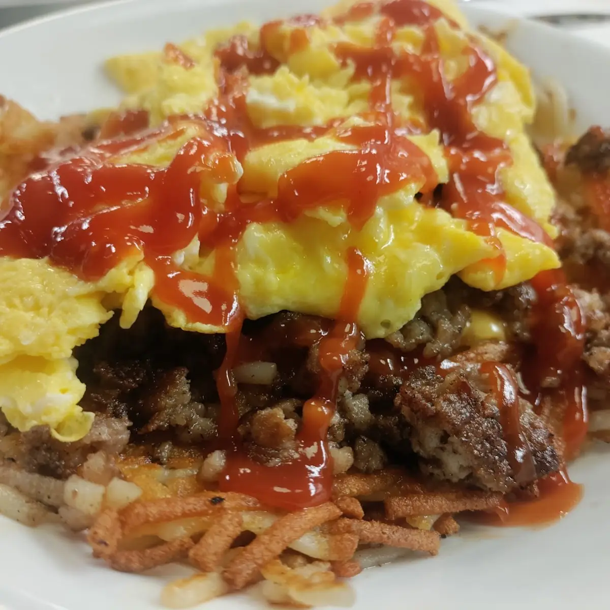 Sausage Egg and Cheese with Hash Brown
