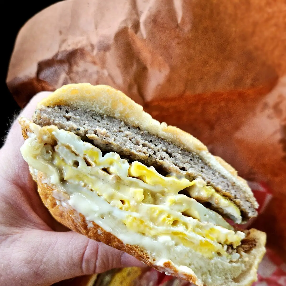 Sausage Egg & Cheese with an Extra Egg