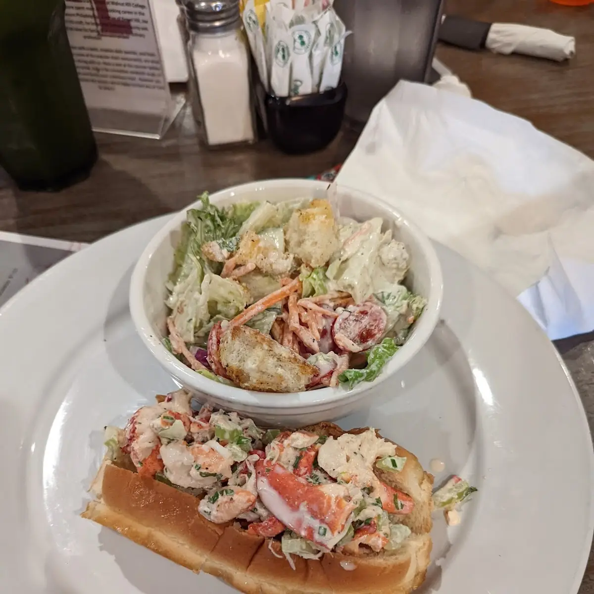 Lobster Roll with Side Salad