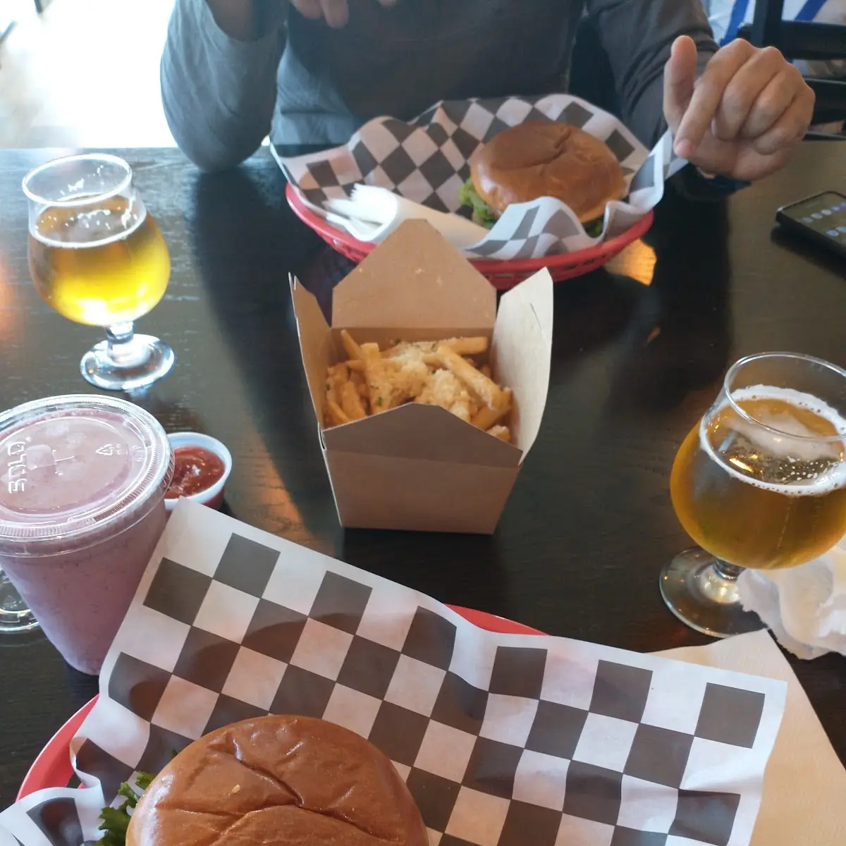 Veggie Burger and Fries