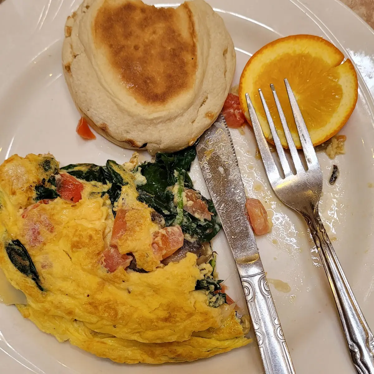 English Breakfast Veggie Omelette