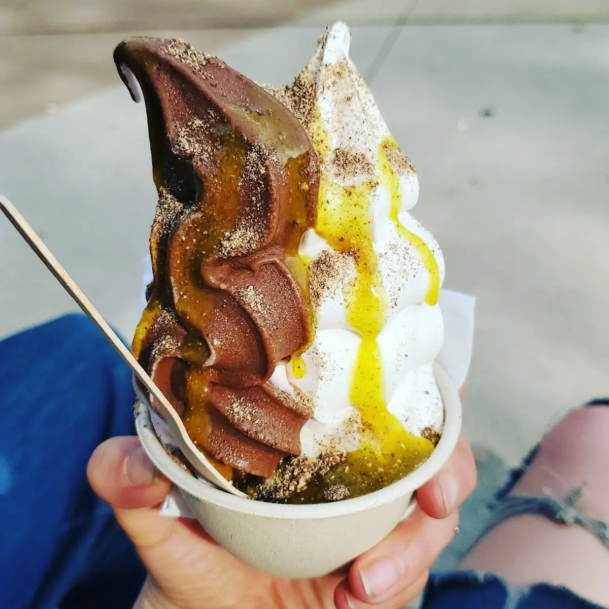 Vegan Soft Serve with Lemon Drizzle