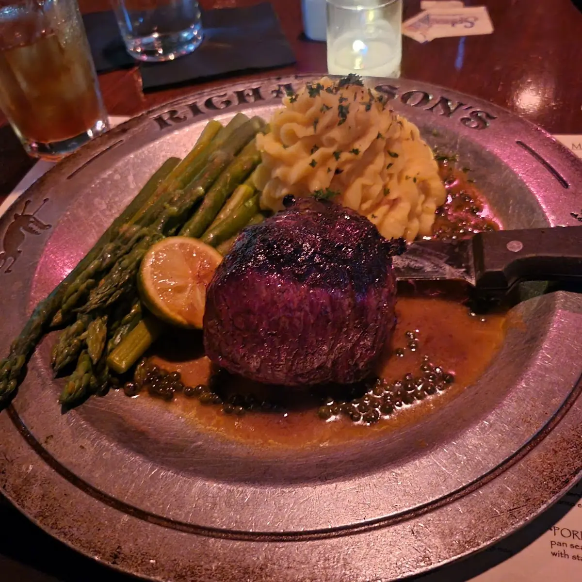 Top Sirloin with Peppercorn Lime Sauce