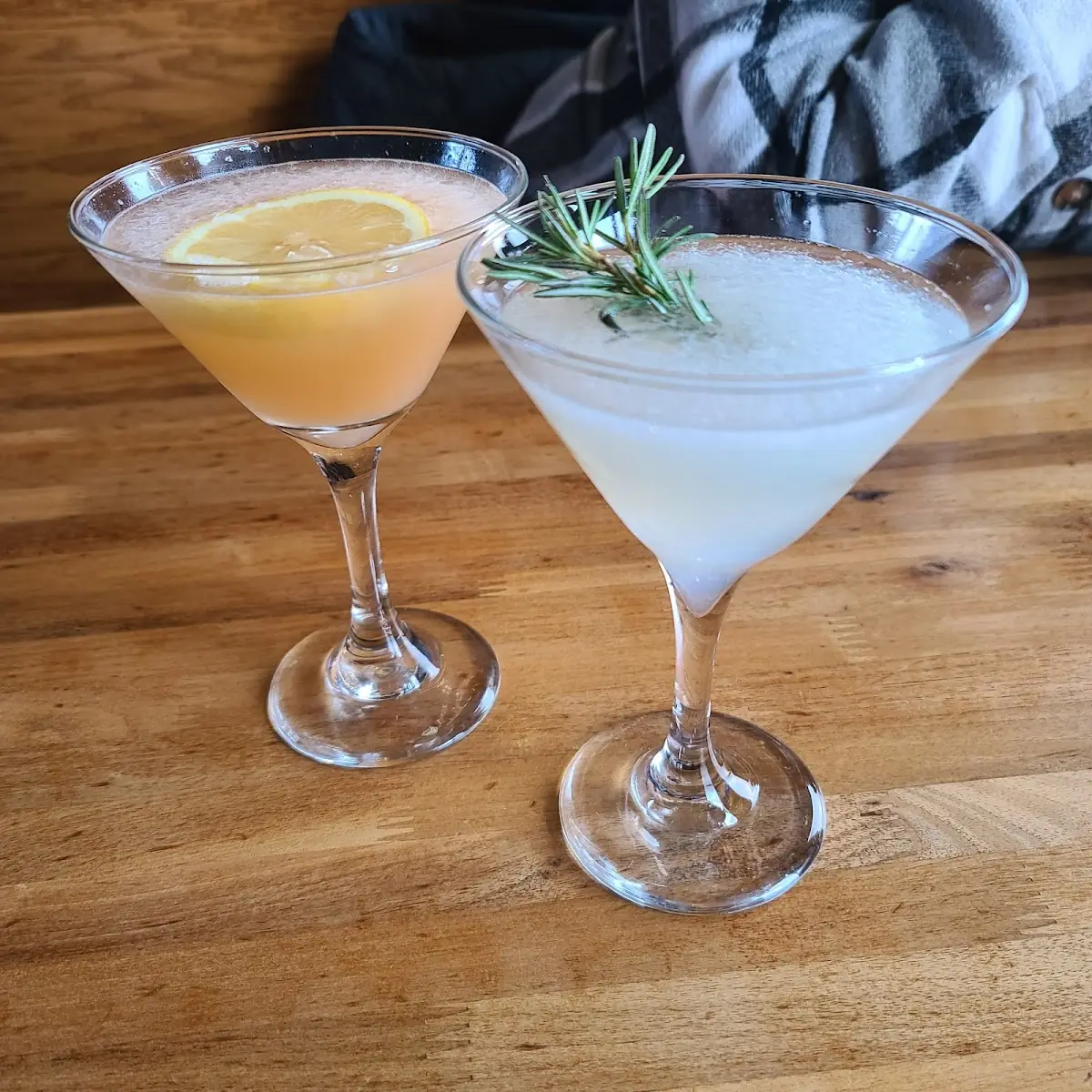 Tom Kha and Lavender Martini