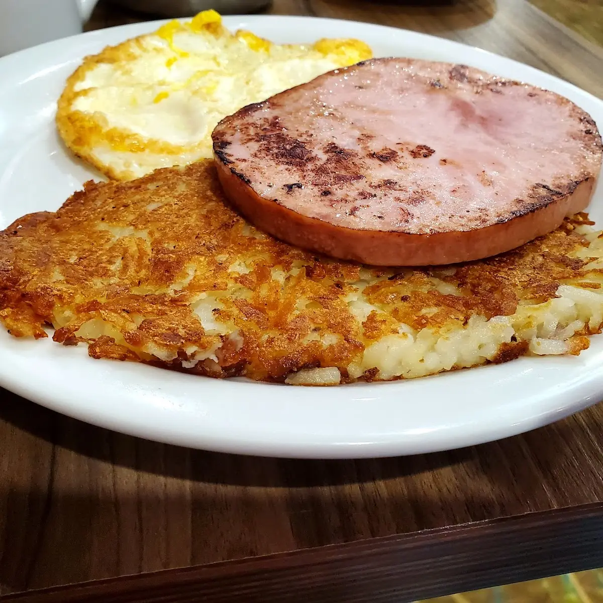 Eggs w Ham and Hash Browns