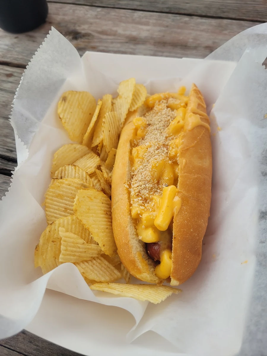 Mac and Cheese Hot Dog