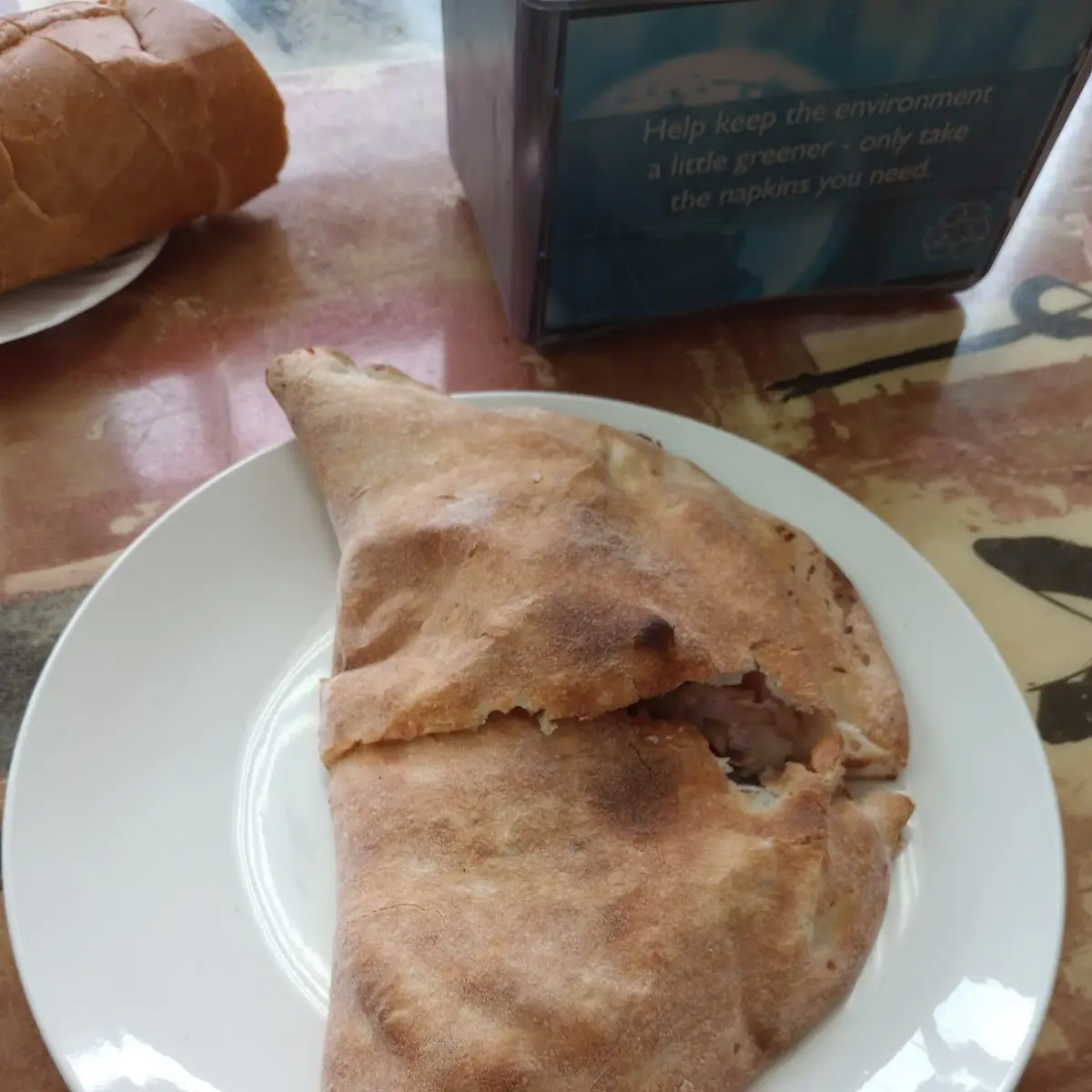 Calzone with Prosciutto Cotto Mozzarella and Mushrooms