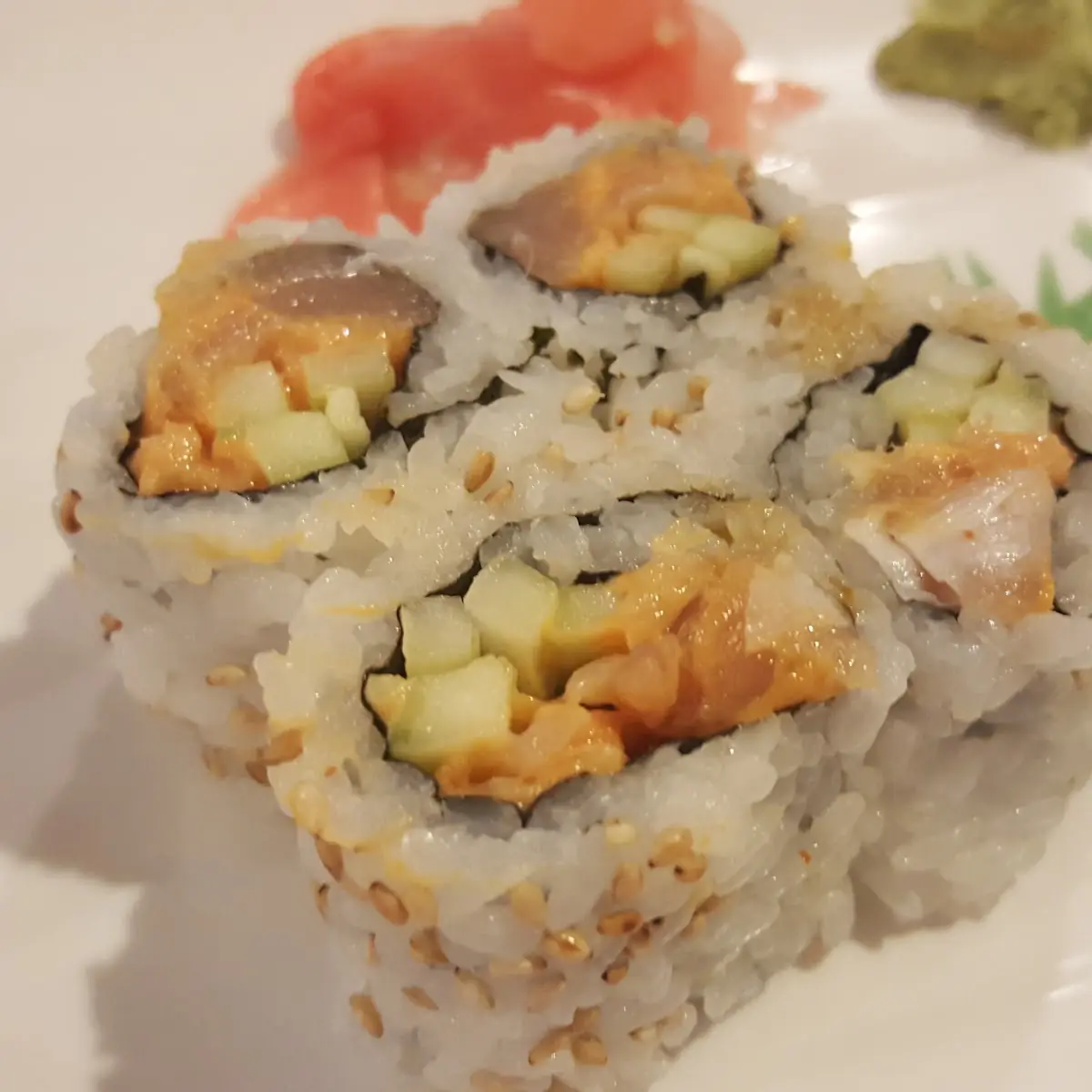 Philadelphia Roll and Spicy Salmon Roll